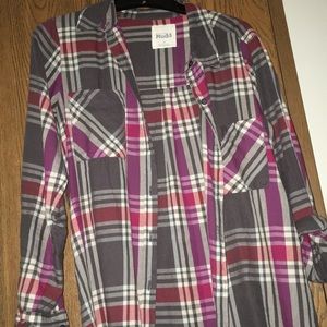 Plaid button down shirt